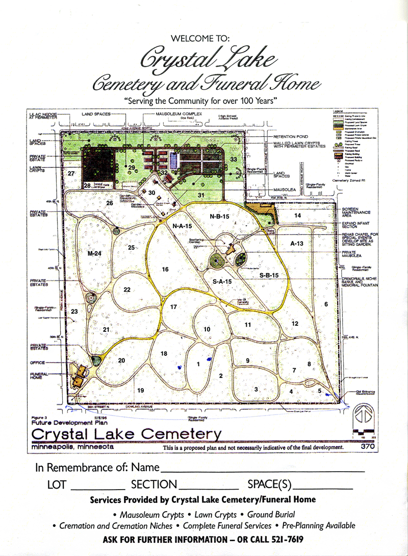 Crystal Lake Cemetery Map